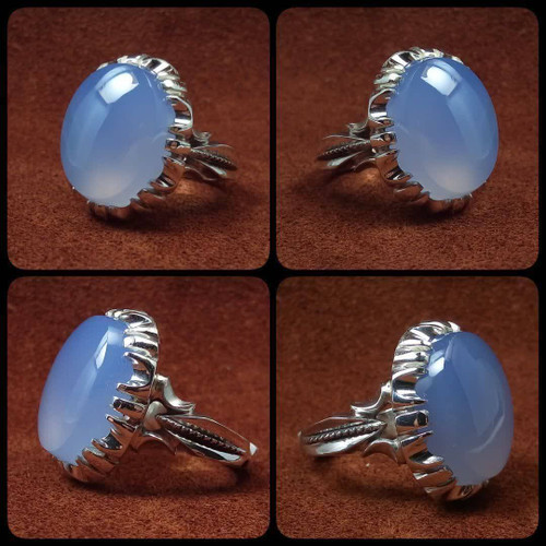 خرید انگشتر عقیق کبود