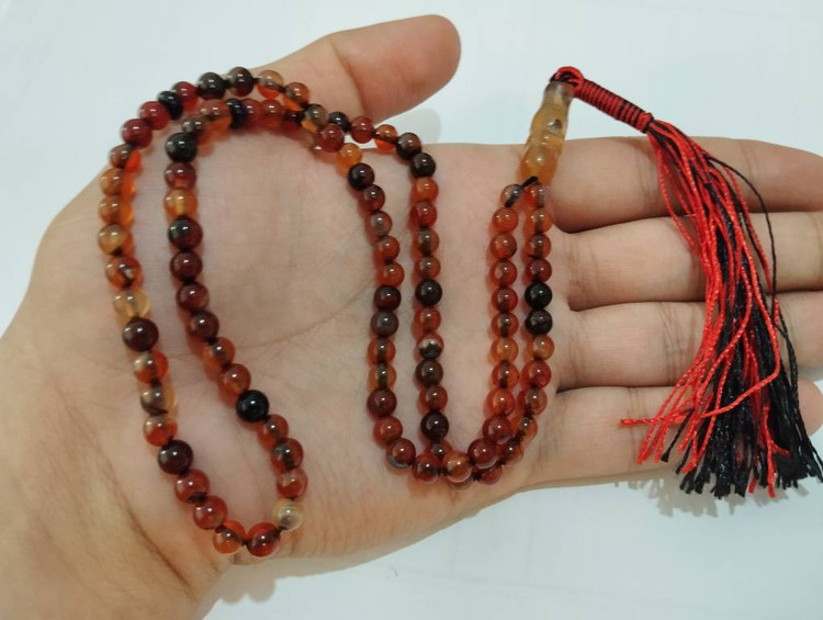 خرید تسبیح عقیق سلیمانی 100 تایی عددی