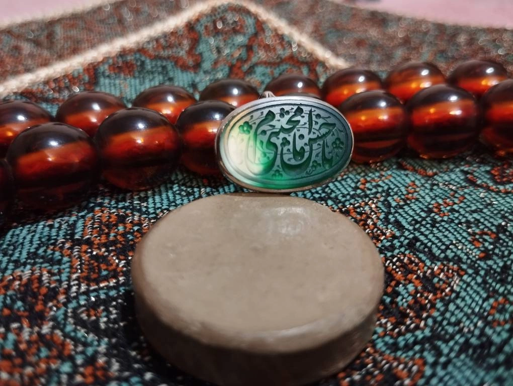 خرید عقیق سبز دورنگ سفید