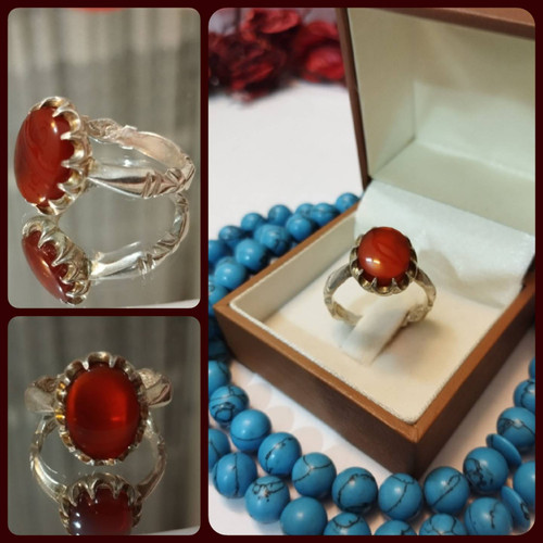 خرید انگشتر عقیق سرخ ارزان